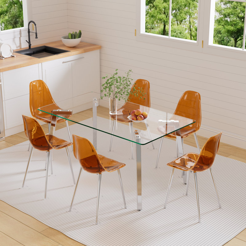 Mercer41 Seaneen Clear Side Chair & Reviews Wayfair